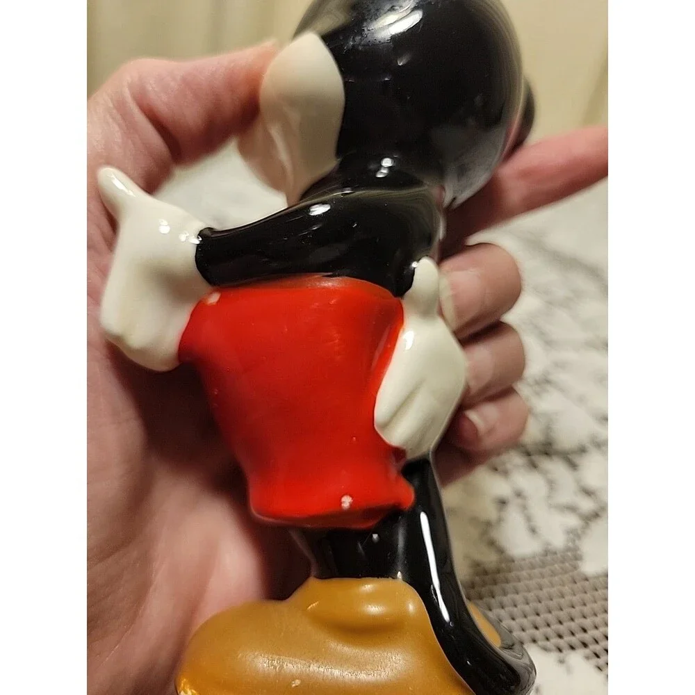 Vintage Disney Japan Mickey & Minnie Ceramic Figurines~6 Inch